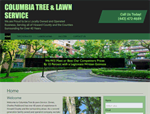 Tablet Screenshot of columbiatreeandlawn.net